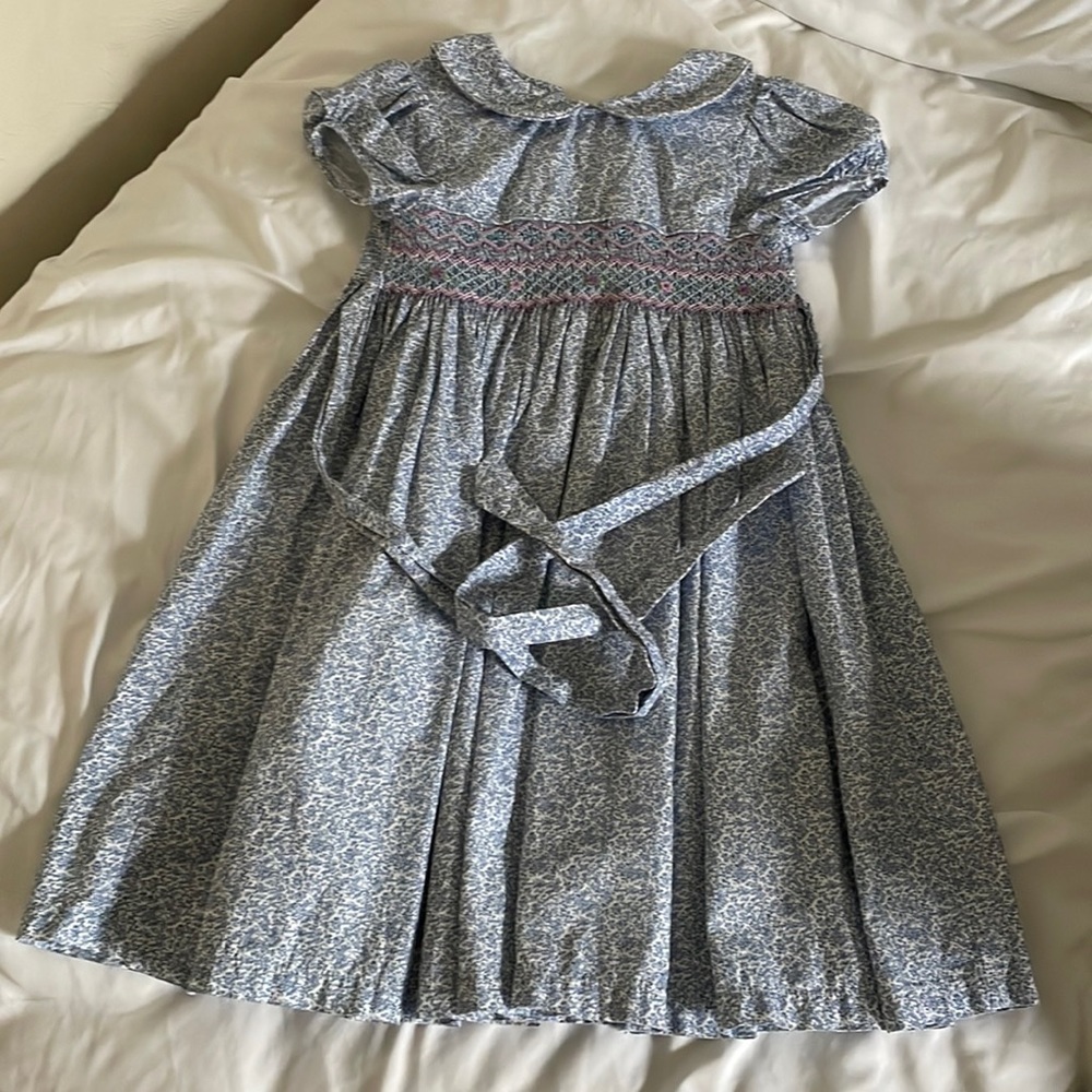 Blue smocked dress
